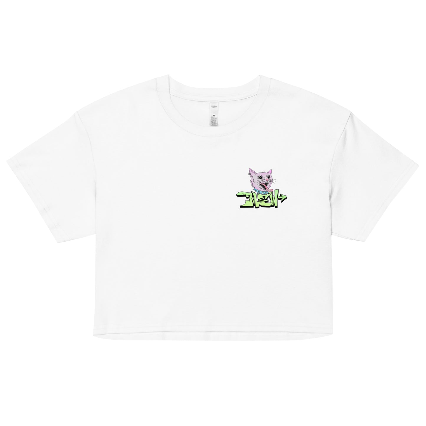Mew Graffiti By Kan (Front-Left) Crop Top