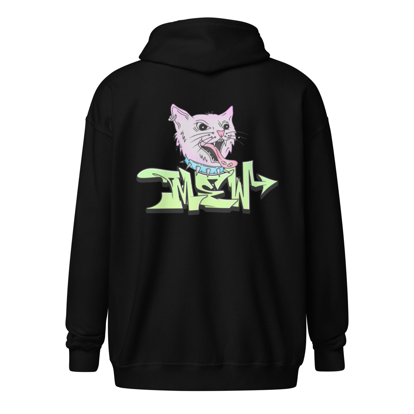 Mew Graffiti By Kan (Front-Back) Zip Hoodie