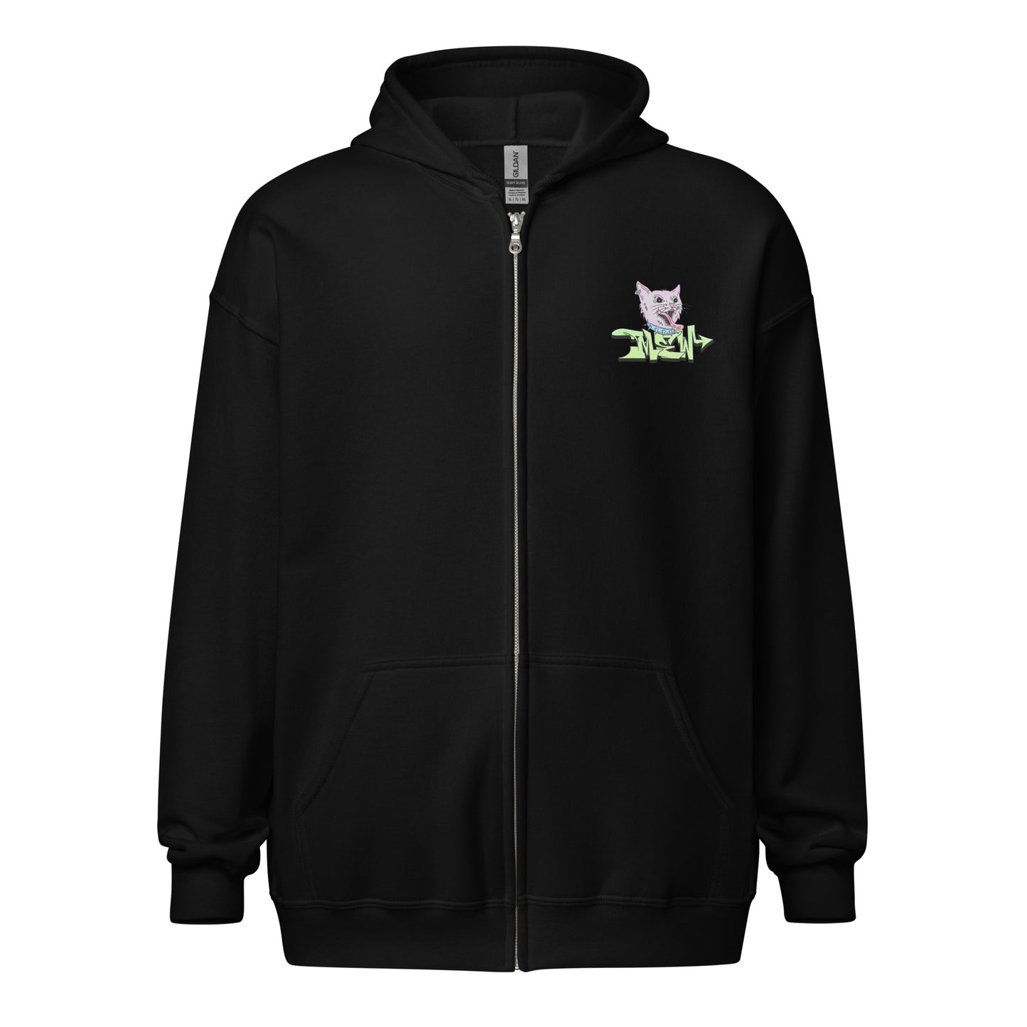 Mew Graffiti By Kan (Front) Zip Hoodie