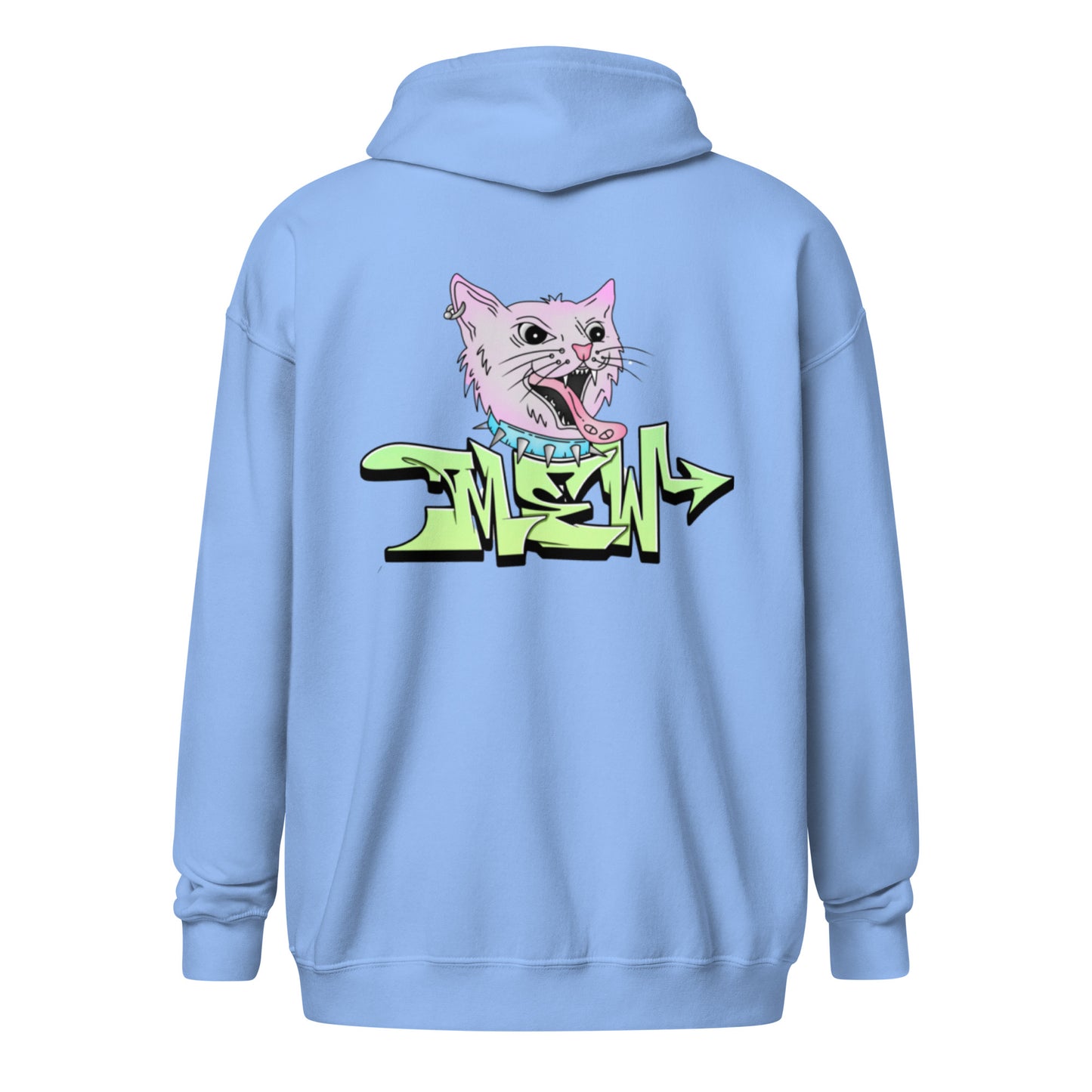 Mew Graffiti By Kan (Front-Back) Zip Hoodie