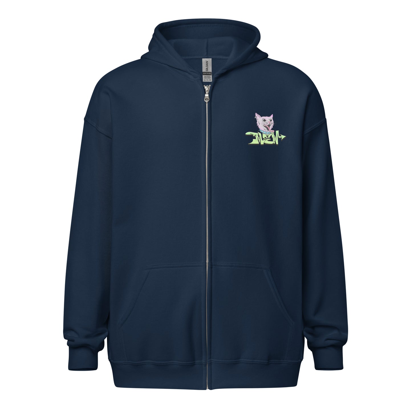 Mew Graffiti By Kan (Front) Zip Hoodie