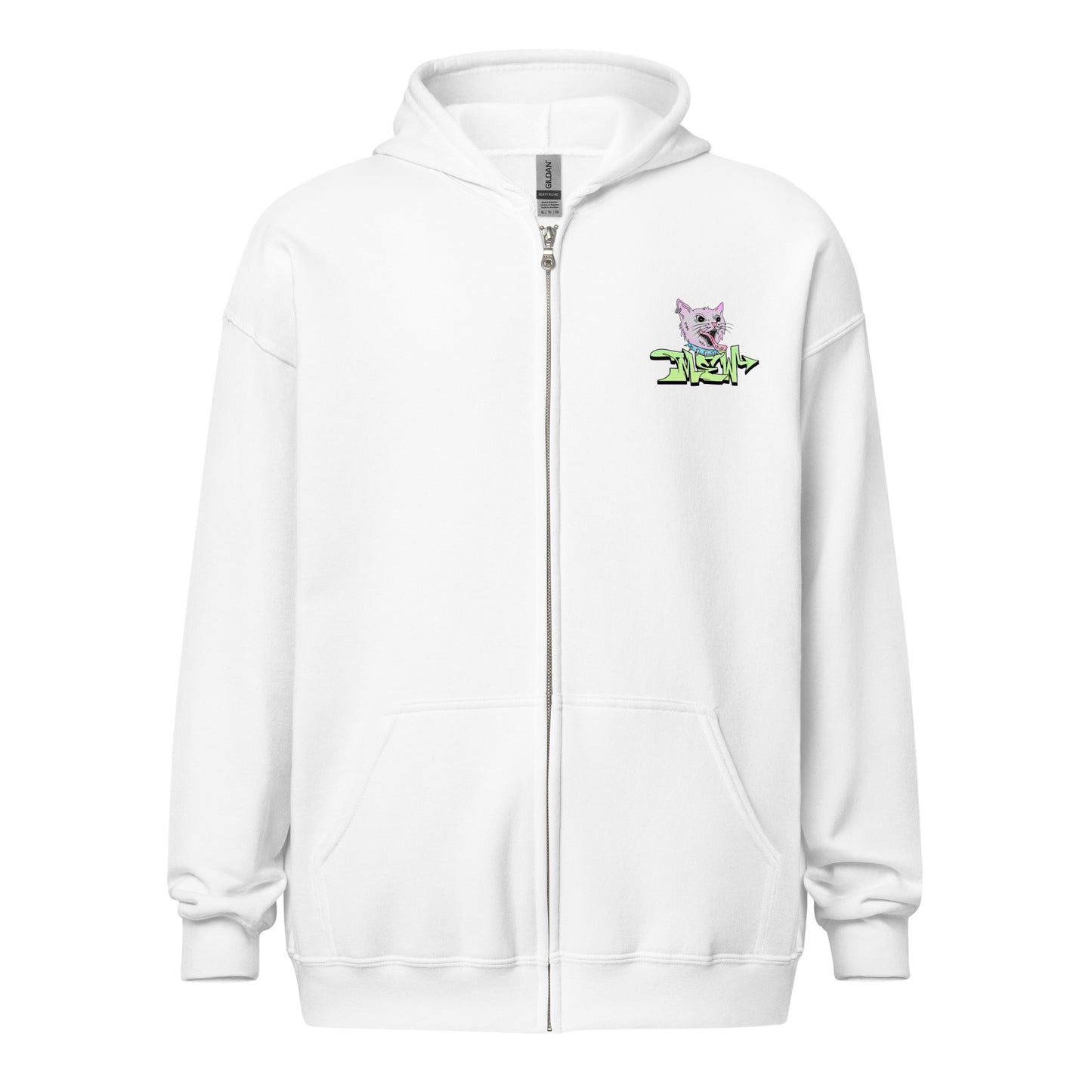 Mew Graffiti By Kan (Front) Zip Hoodie